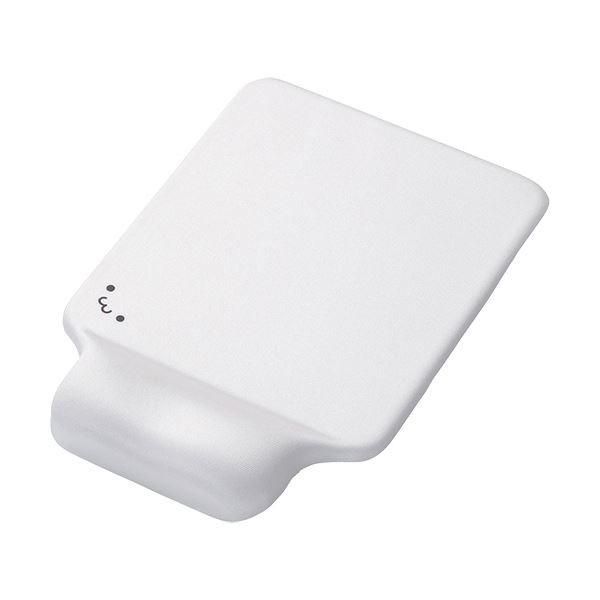 （まとめ）エレコム リストレスト付マウスパッドGEL ホワイト MP-GELWH 1枚〔×5セット〕