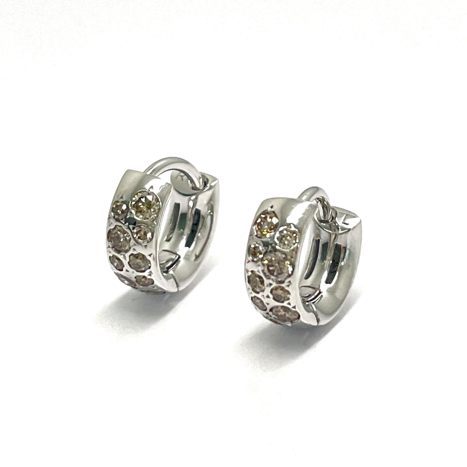 KASHIKEY / カシケイ バンド ダイヤピアス K18WG 0.26ct