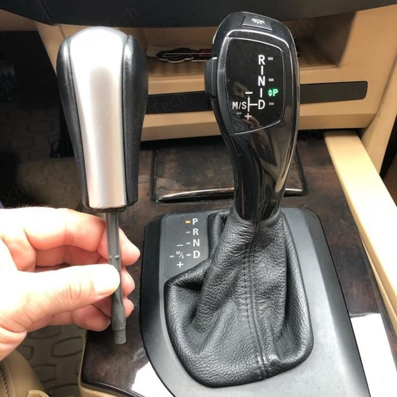 BMW 3シリーズ E46 E90 E92 E93対応 LED電子シフトノブ ギアシフトレバー シルバー ブラック カーボン調