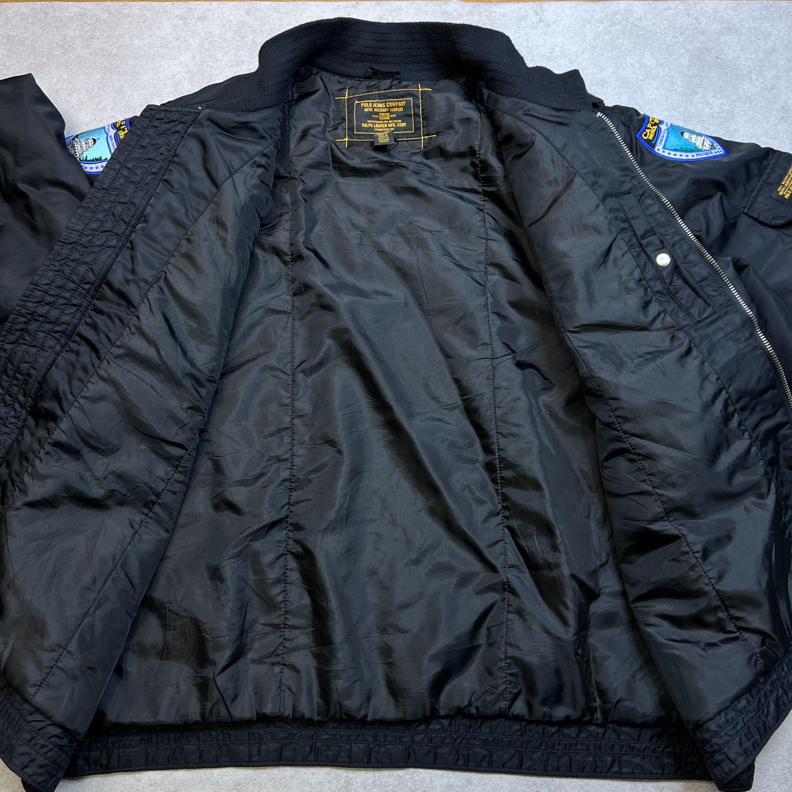 POLO JEANS CO. RALPH LAUREN ラルフローレン G-8 Flight Jaket WEP ジーエイト フライトジャケット 中綿  ブラック 4XL ビッグサイズ - メルカリ