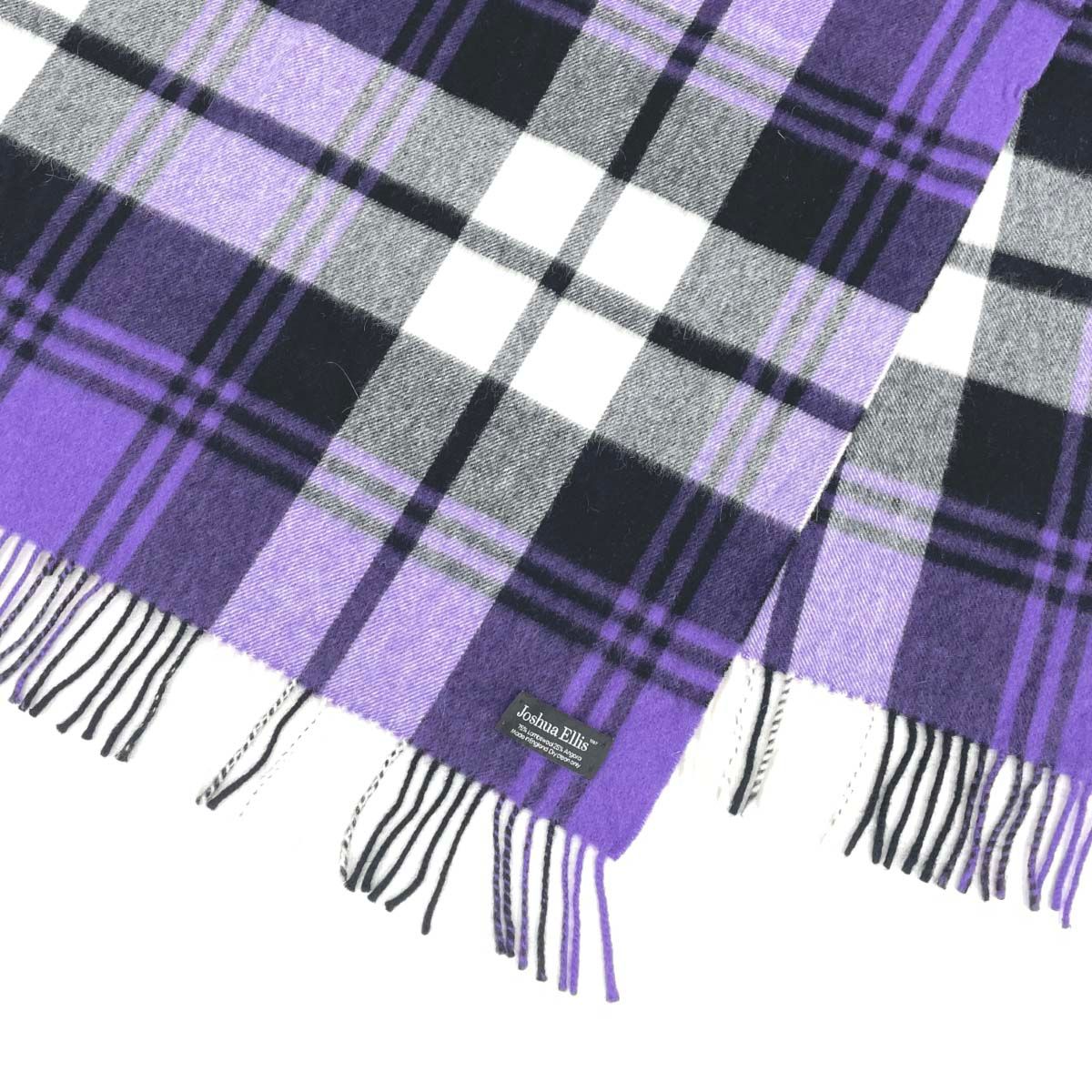 Joshua Ellis アンゴラウール 大判ストール チェック Joshua Ellis