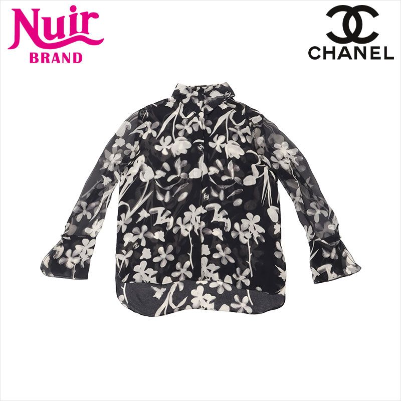 CHANEL - シャネル CHANEL ココマーク 04S シルク  P23755V14109 Size:38 長袖シャツ シャネル ココマーク 04S シルク シャツ 38 レディース ブラック