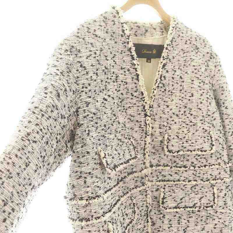 25SS Drawer フリンジジャケット ドゥロワー ノーカラー