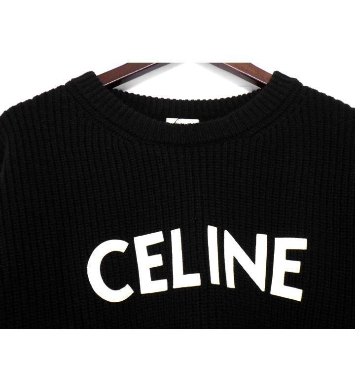 ジュエル】CELINE セリーヌ トリオンフ刺繍ロゴ ZIPニットセーター ジュエル】CELINE セリーヌ トリオンフ刺繍ロゴ ZIPニットセーター