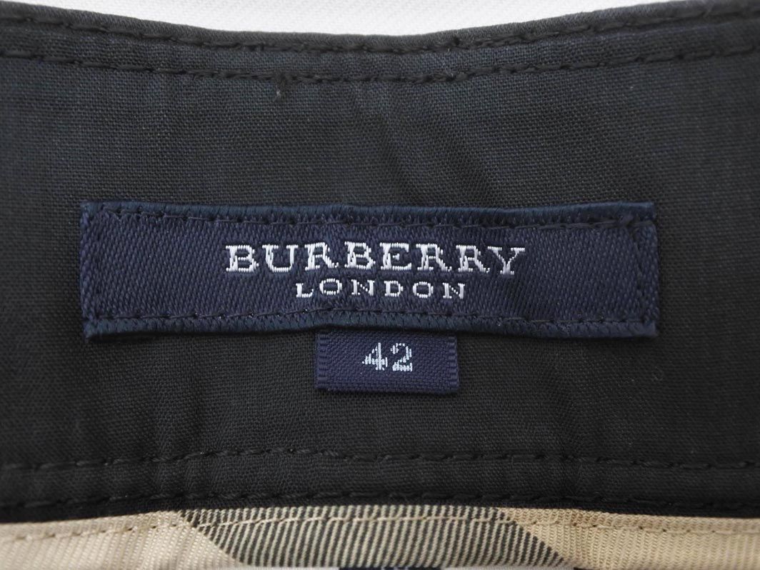 BURBERRY バーバリー ストレートパンツ サイズ42 BURBERRY バーバリー LONDON ストレート パンツ size42/黒