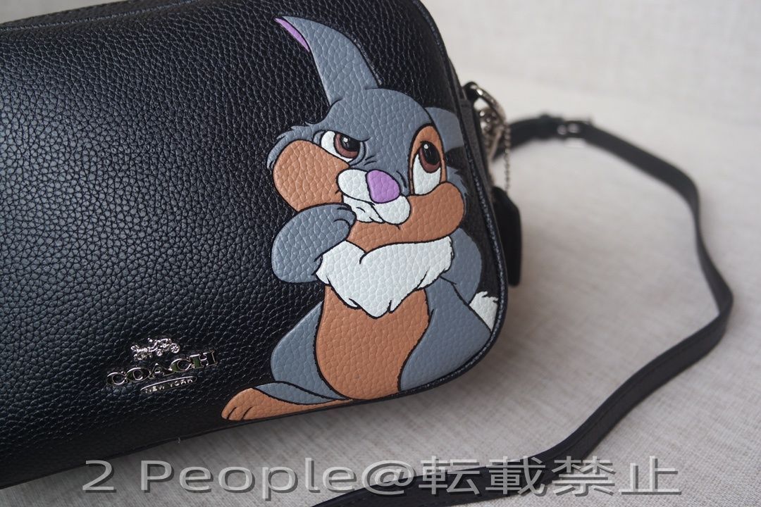 COACH コーチ 91115 ディズニー ジェス クロスボディ シグネチャーキャンバス サンプラザ ブラック - メルカリ