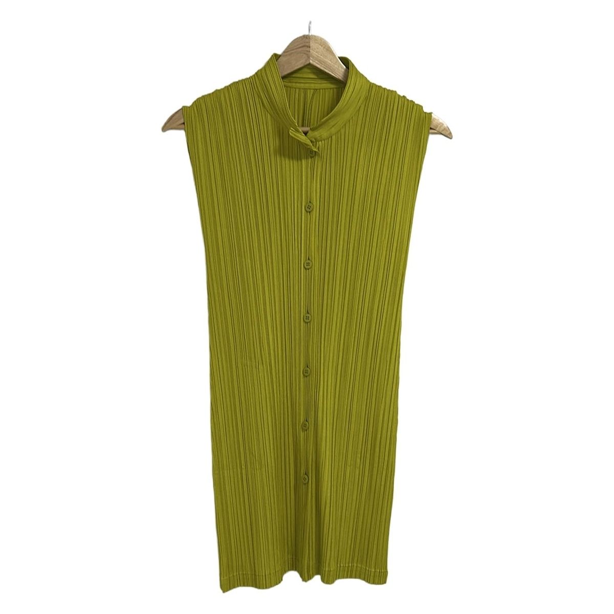 新品✨PLEATS PLEASE プリーツ　ノースリーブ　茶色　白色　サイズ3 PLEATS PLEASE(プリーツプリーズ) ノースリーブシャツブラウス
