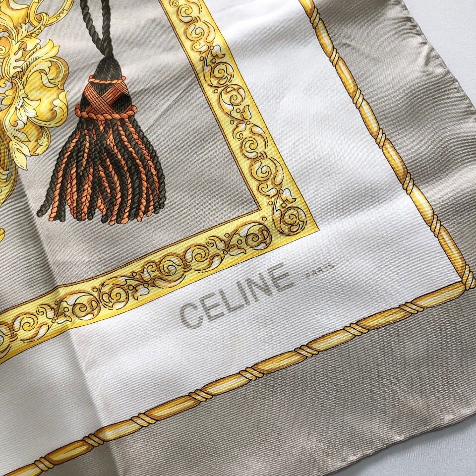 大判シルクスカーフ CELINE パリの冬 セリーヌ大判スカーフ パリ 冬