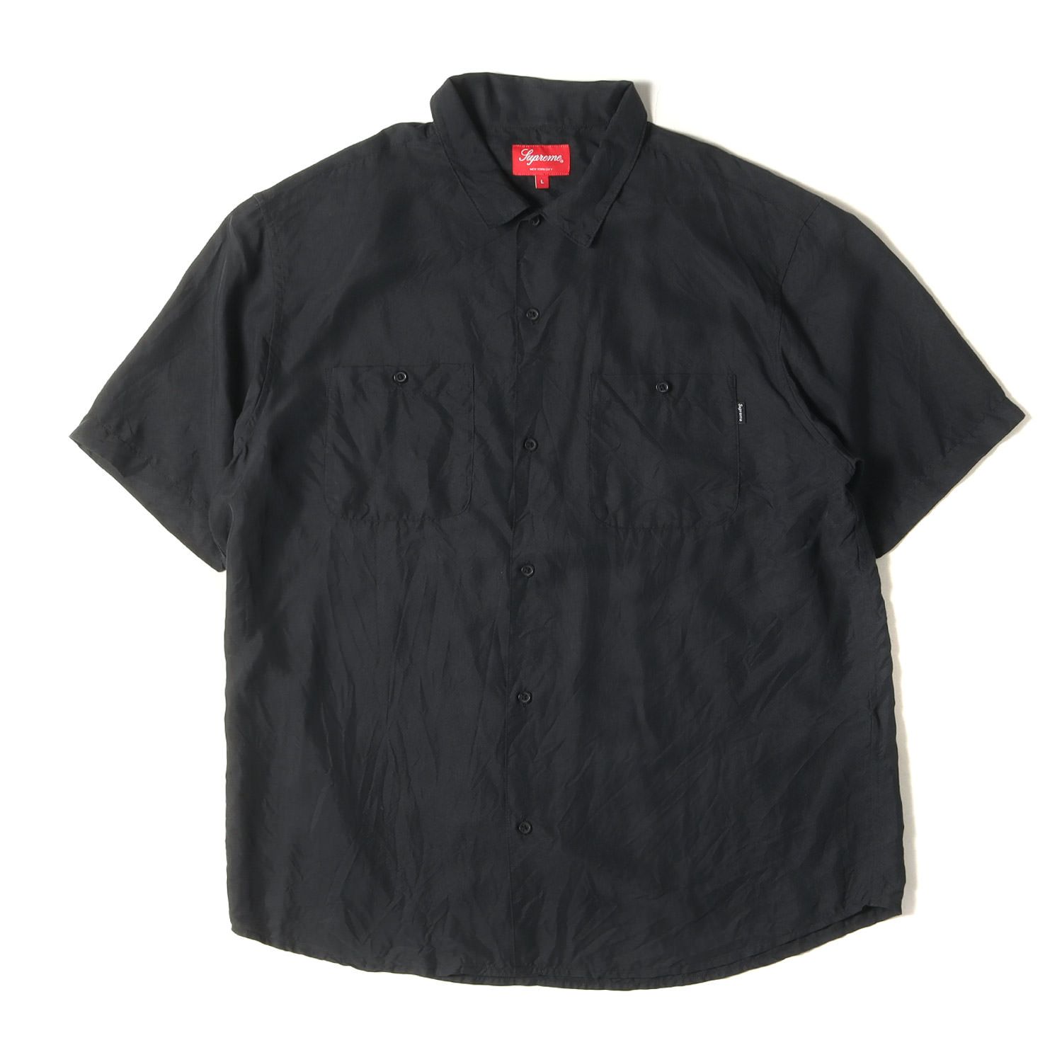 Supreme シュプリーム シャツ サイズ:L 20SS シルク ワーク 半袖シャツ 