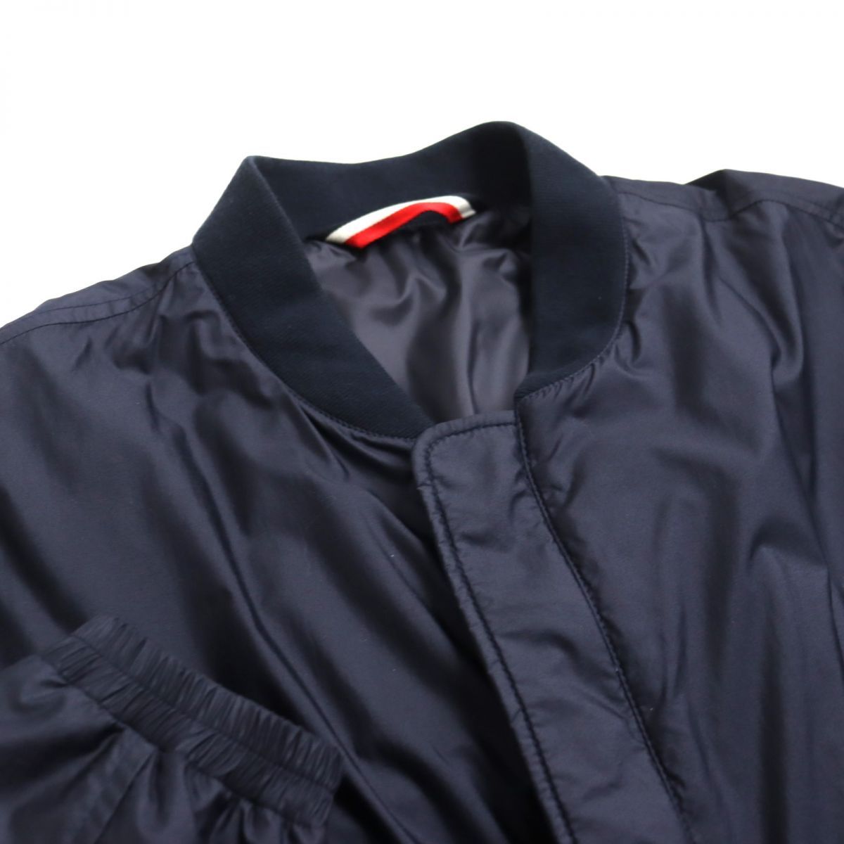 MONCLER ネイビー ナイロンジャケット 極美品◇MONCLER モンクレール MIKEY ロゴワッペン付き 比翼