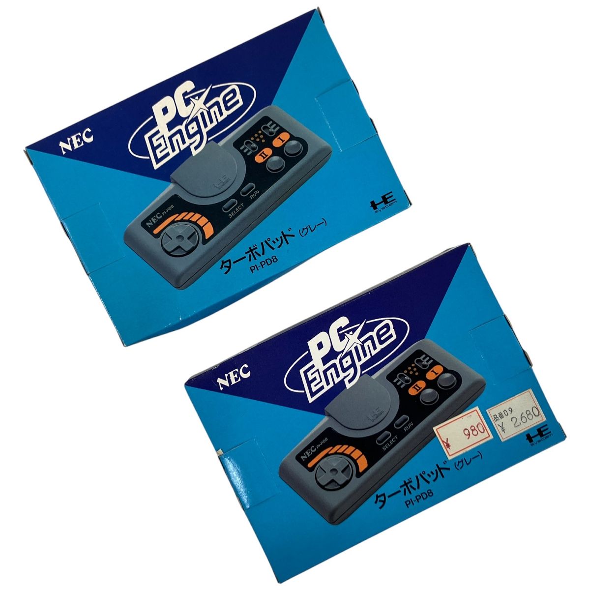 ♥ 開封済み NEC PI-PD8 PCEngine ターボパッド コントローラー グレー PCエンジン 2点セット N10466920