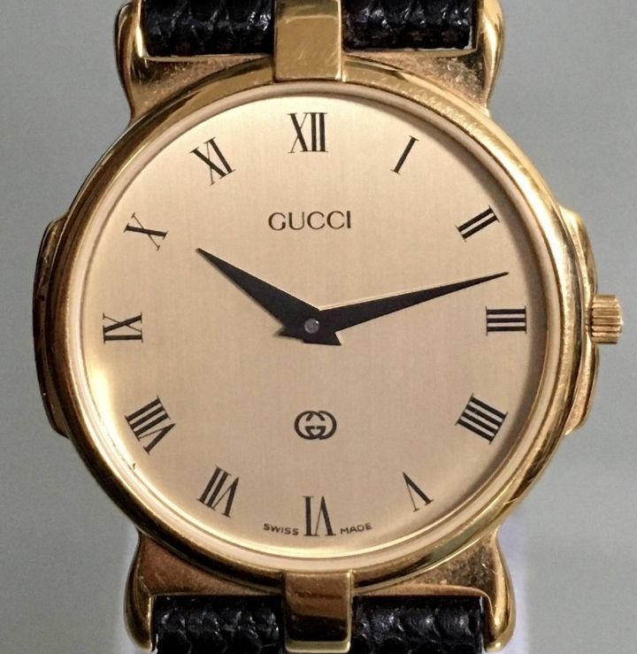 ☆稼動品☆GUCCI グッチ☆3400M☆ゴールド文字盤☆Qz☆メンズ腕時計