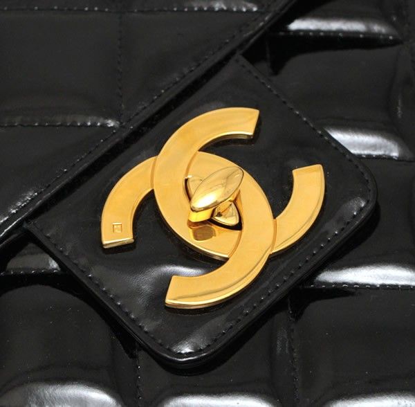 シャネル CHANEL マトラッセ ビジネスバッグ ブリーフケース エナメル パテント 黒G金具 4番台 【65185】 - メルカリ