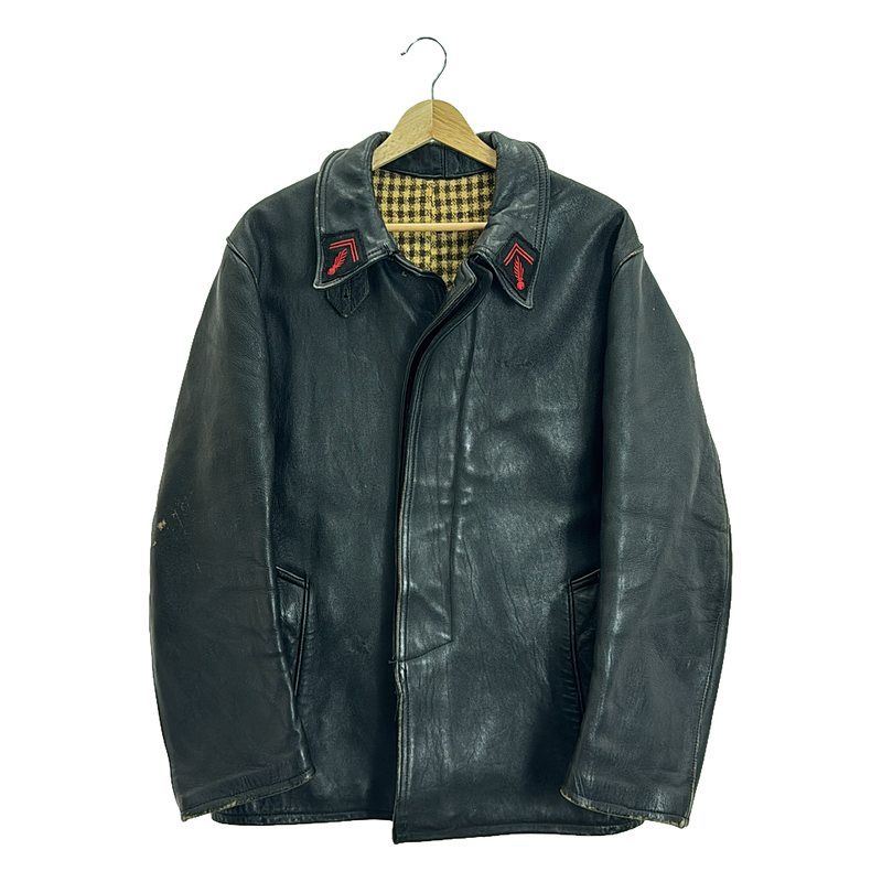 古着 50-60s フレンチビンテージ ファイヤーマン レザージャケット コート VINTAGE / ヴィンテージ古着 | 50-60s ヴィンテージ フレンチ