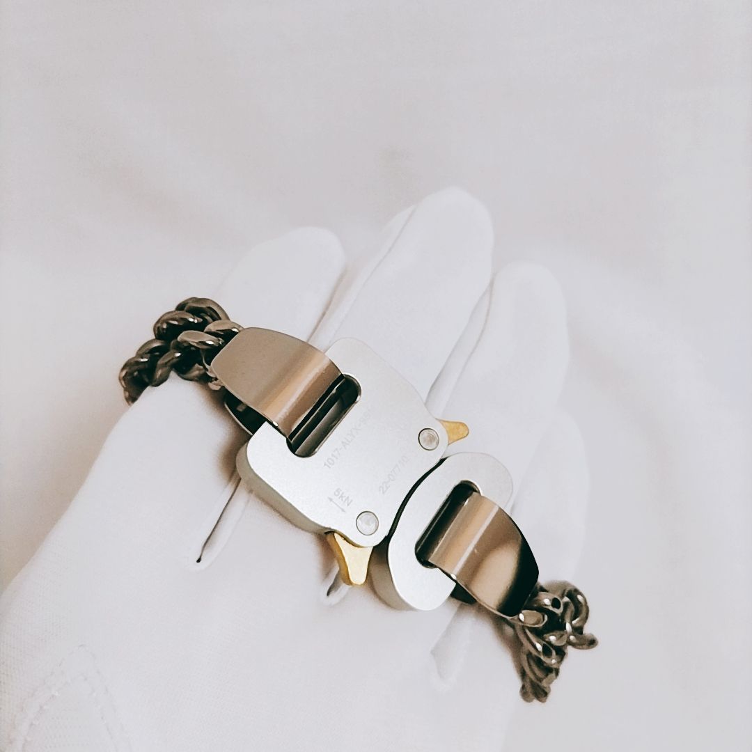 新品未使用】1017 ALYX 9SM ダブル チェーン バックル ブレスレット