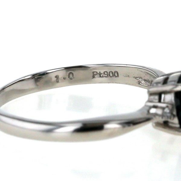 Pt900 プラチナ リング サファイア 1.0ct ダイヤモンド 0.02ct