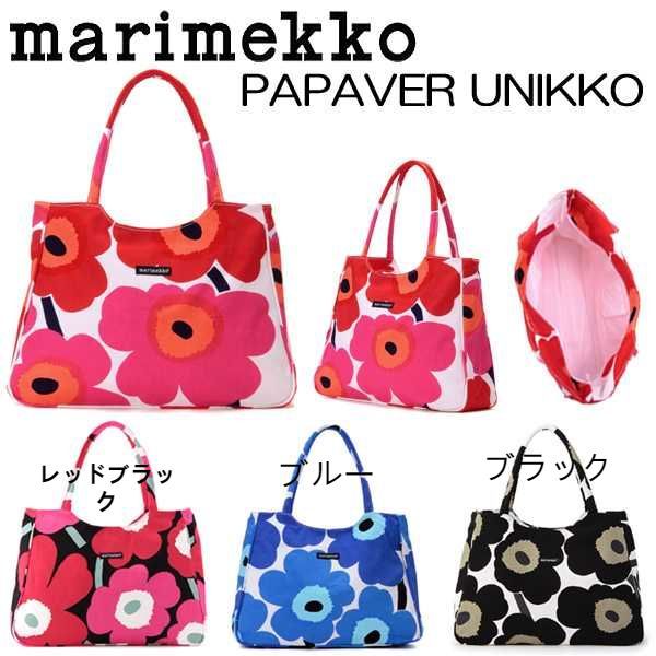 marimekko◆PAPAVER/ショルダーバッグ/キャンバス/　ウニッコ　トート　花柄