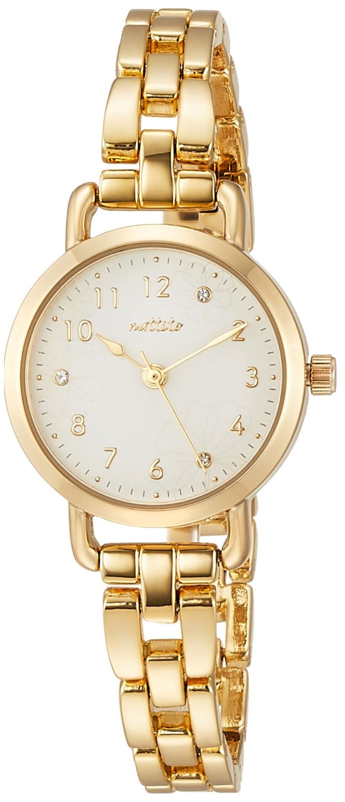 メタルバンド 花柄 ニッケルフリー フィーネ ST 241 p-2 アナログ レディース 腕時計 ゴールド フィールドワーク