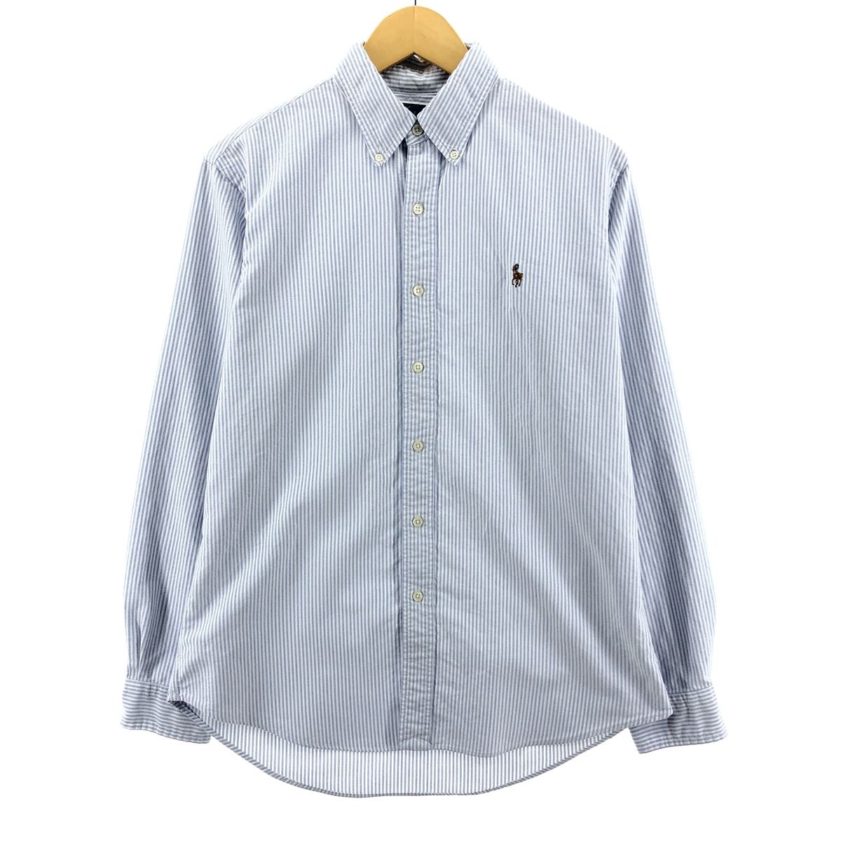 古着 ラルフローレン Ralph Lauren CUSTOM FIT 長袖 ボタンダウン ストライプシャツ メンズL/eaa383692