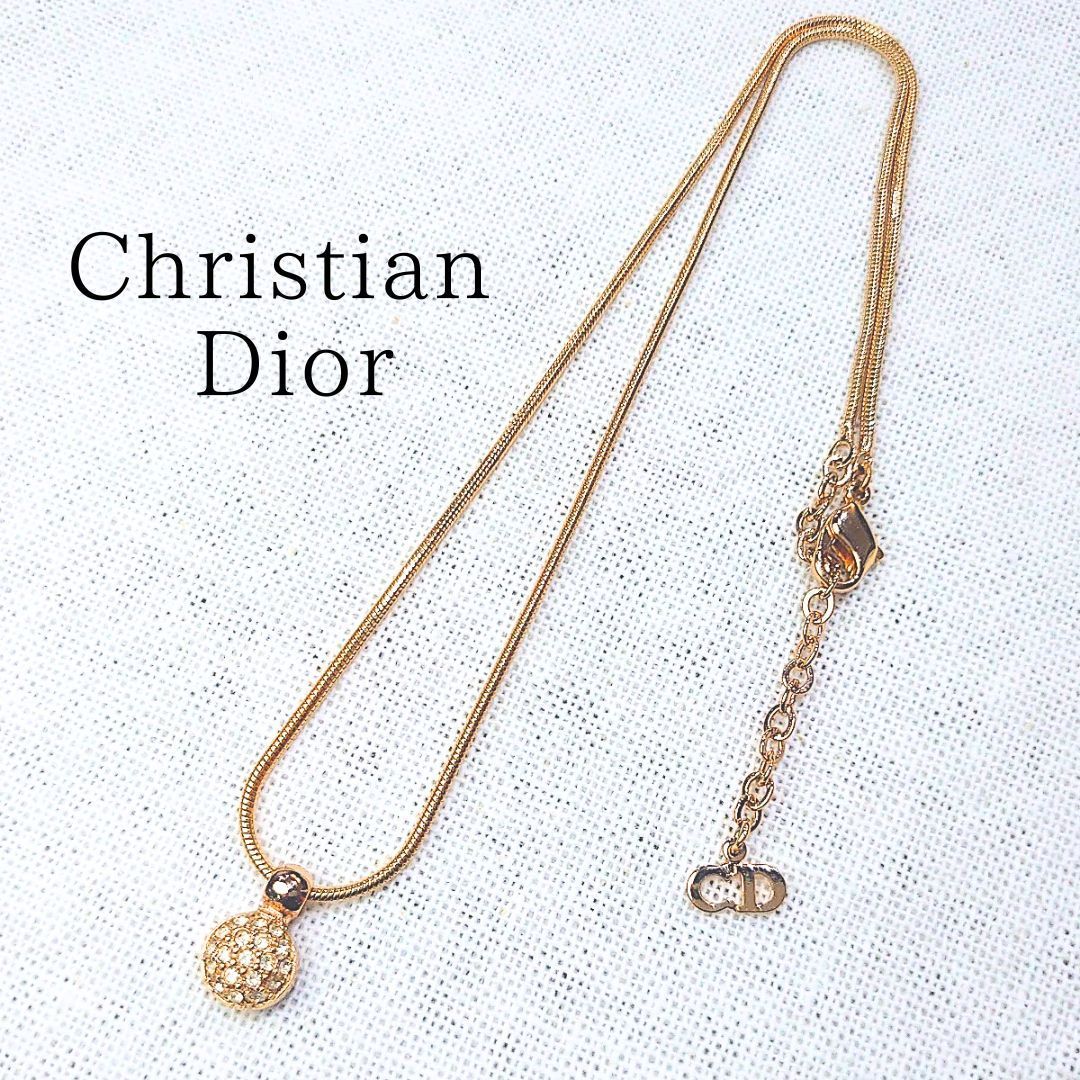 種類ネックレスChristianDior　美品　ネックレス　ゴールド　ラインストーン