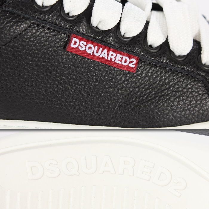 DSQUARED2 ディースクエアード レザー スニーカー ブラック