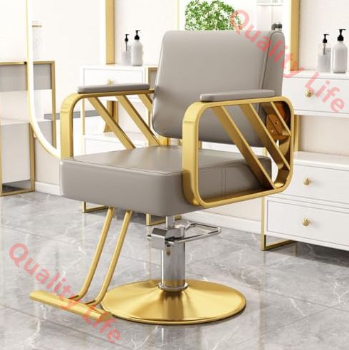 ヘアサロンチェア フットペダル付き油圧理容椅子