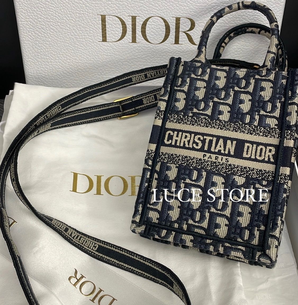 新品 Christian Dior DIOR BOOK TOTE ディオール ブックトート ミニ 