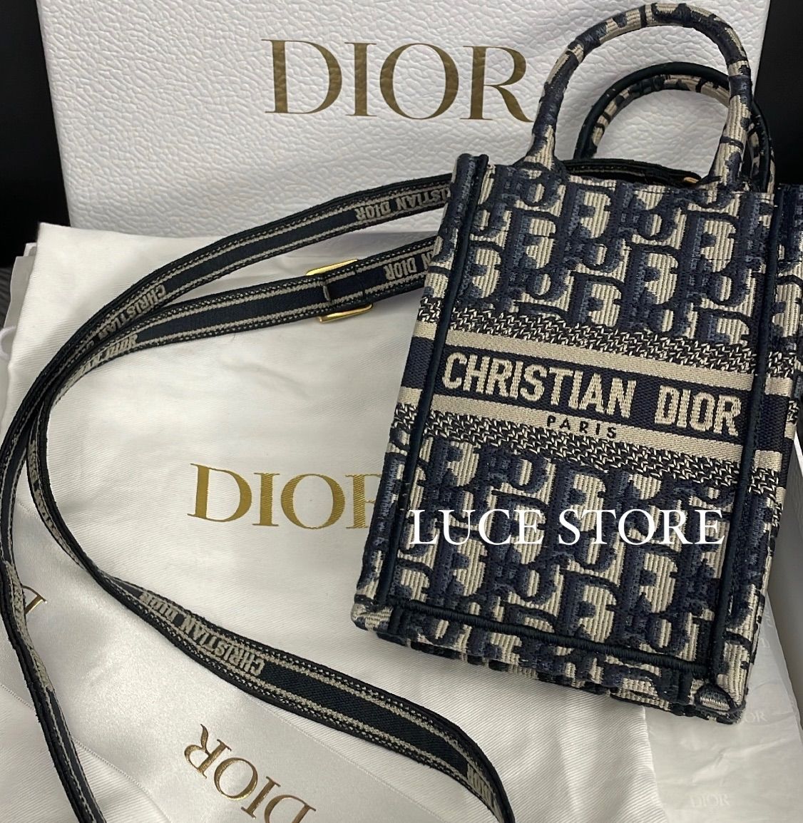 新品 Christian Dior DIOR BOOK TOTE ディオール ブックトート ミニ