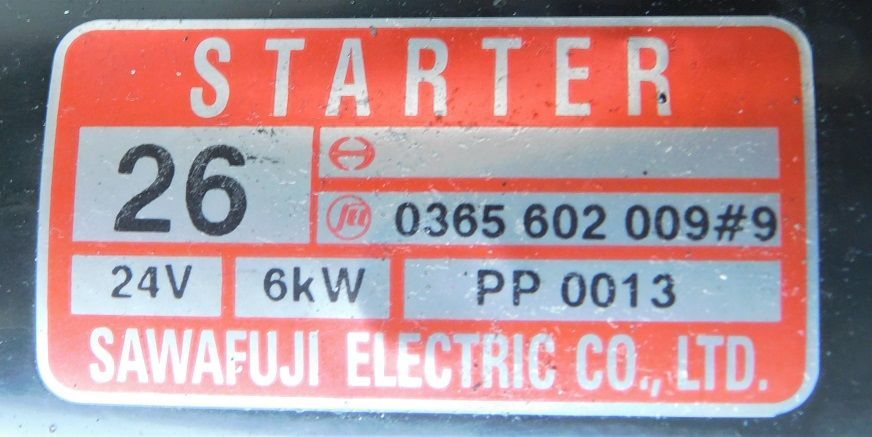 ●スターター●澤藤 日野大型トラック用 0365-602-0092～0097 28100-E0332 品 程度B コア返却不要 FFCRYSTALESIA_COM