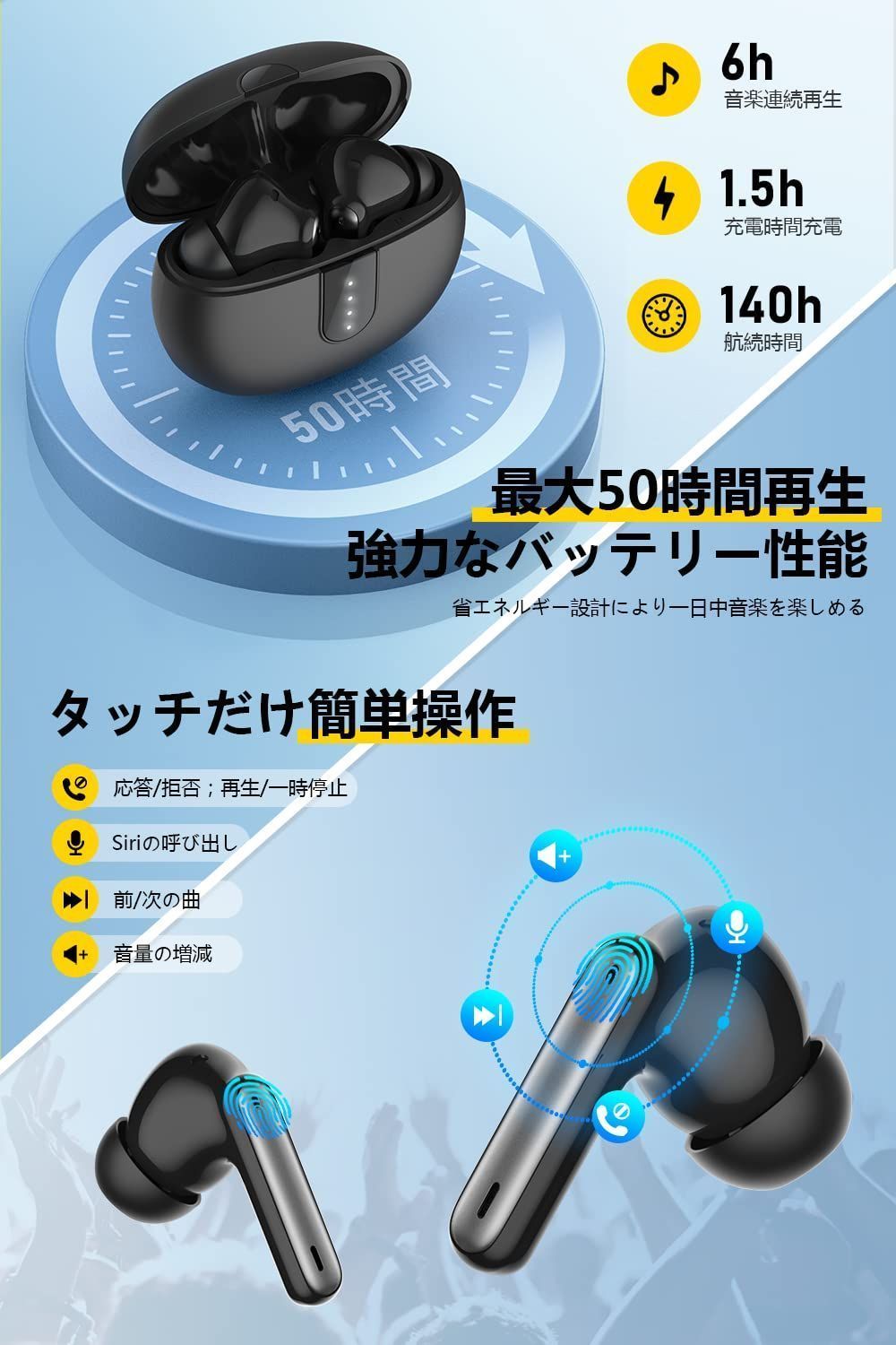 数量限定】Bluetooth イヤホン【2023業界新開発 蓋を開けたら接続 最