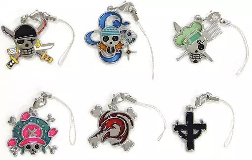中古】雑貨 全6種セット 「ワンピース 海賊旗ストラップ ワンピース展