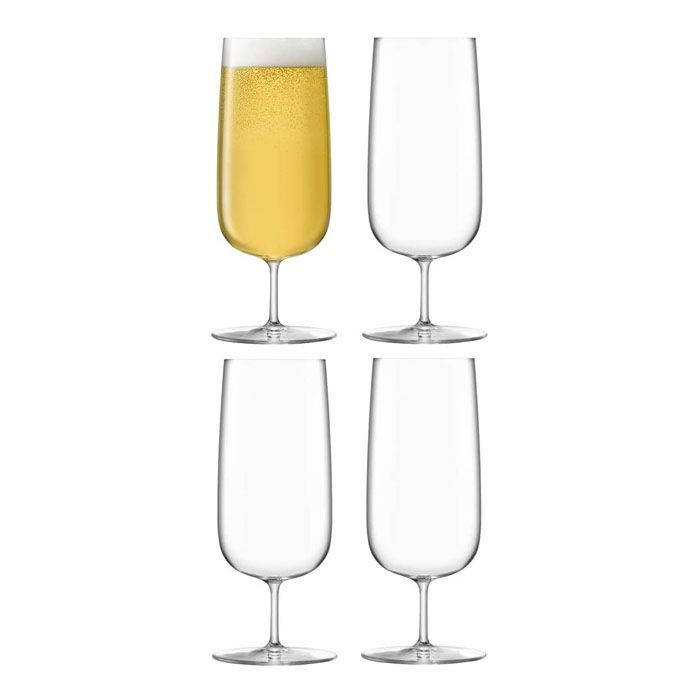 LSA BOROUGH ボロー Pilsner Glass ピルスナーグラス G1618-16-301 440ml×4個セット  / エルエスエー ビールグラス ガラス