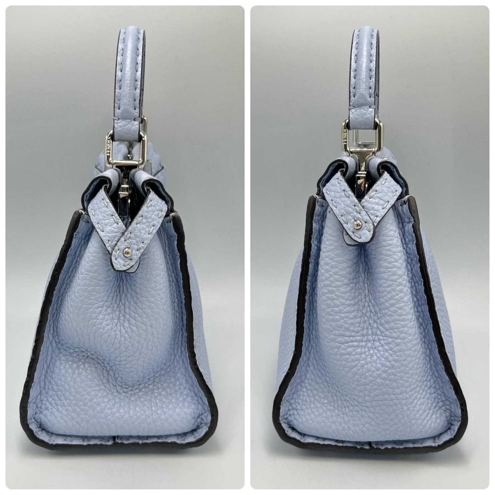 FENDIピーカブー ミニ　ライトブルー　セレリア　ショルダーバッグ ピーカブー ミニ カーフレザー ライトブルー | Fendi