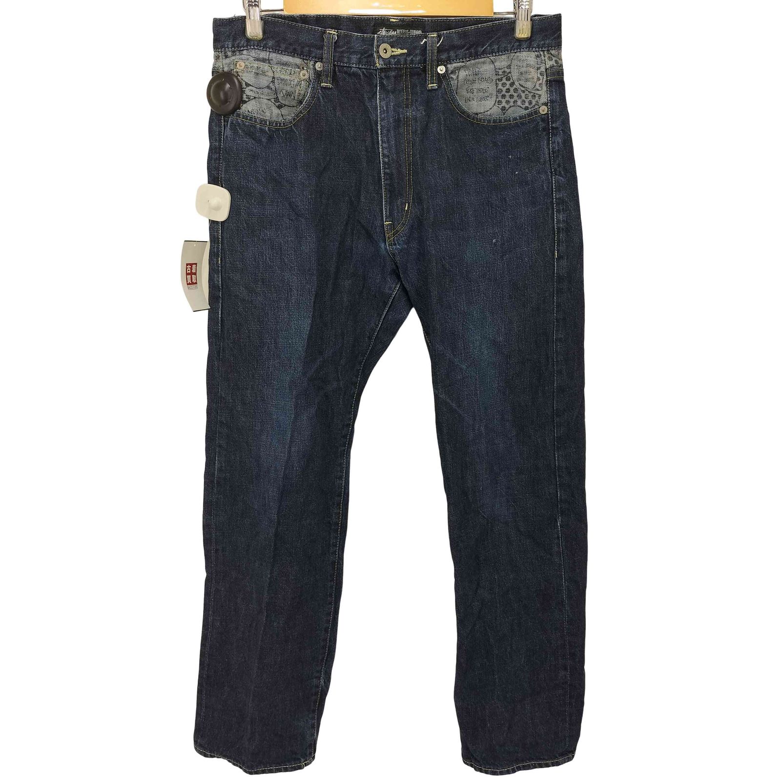 ステューシー Stussy Rough Rugged Workgear 総柄 切り替え デニム パンツ メンズ 32