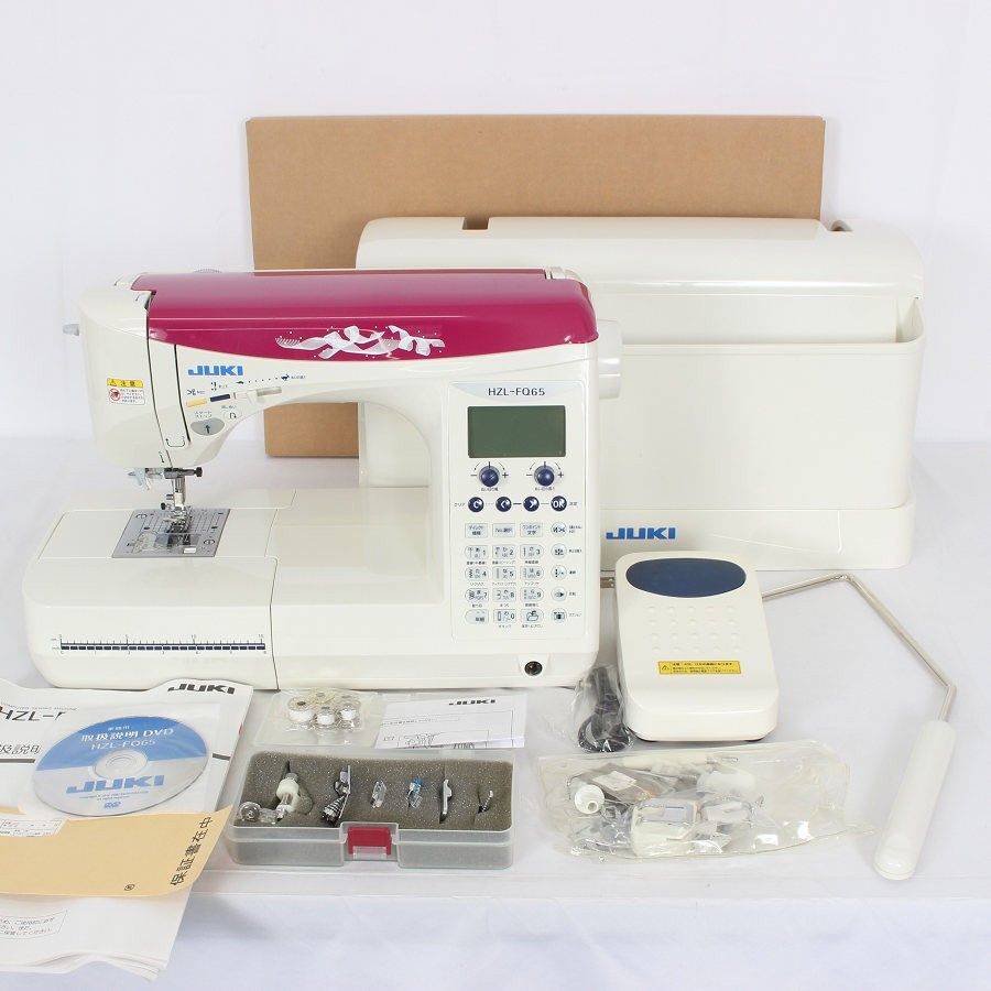 ハイグレード家庭用コンピューターミシン】JUKI HZL-FQ65白フタ付き 