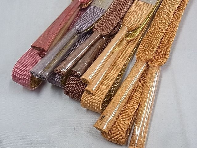 平和屋-こころ店■和装小物 上質な帯締め10本セット 高麗組 唐組 笹波組 京組紐 みさわ 特選金銀糸 三分金 逸品 未使用 3kk1752