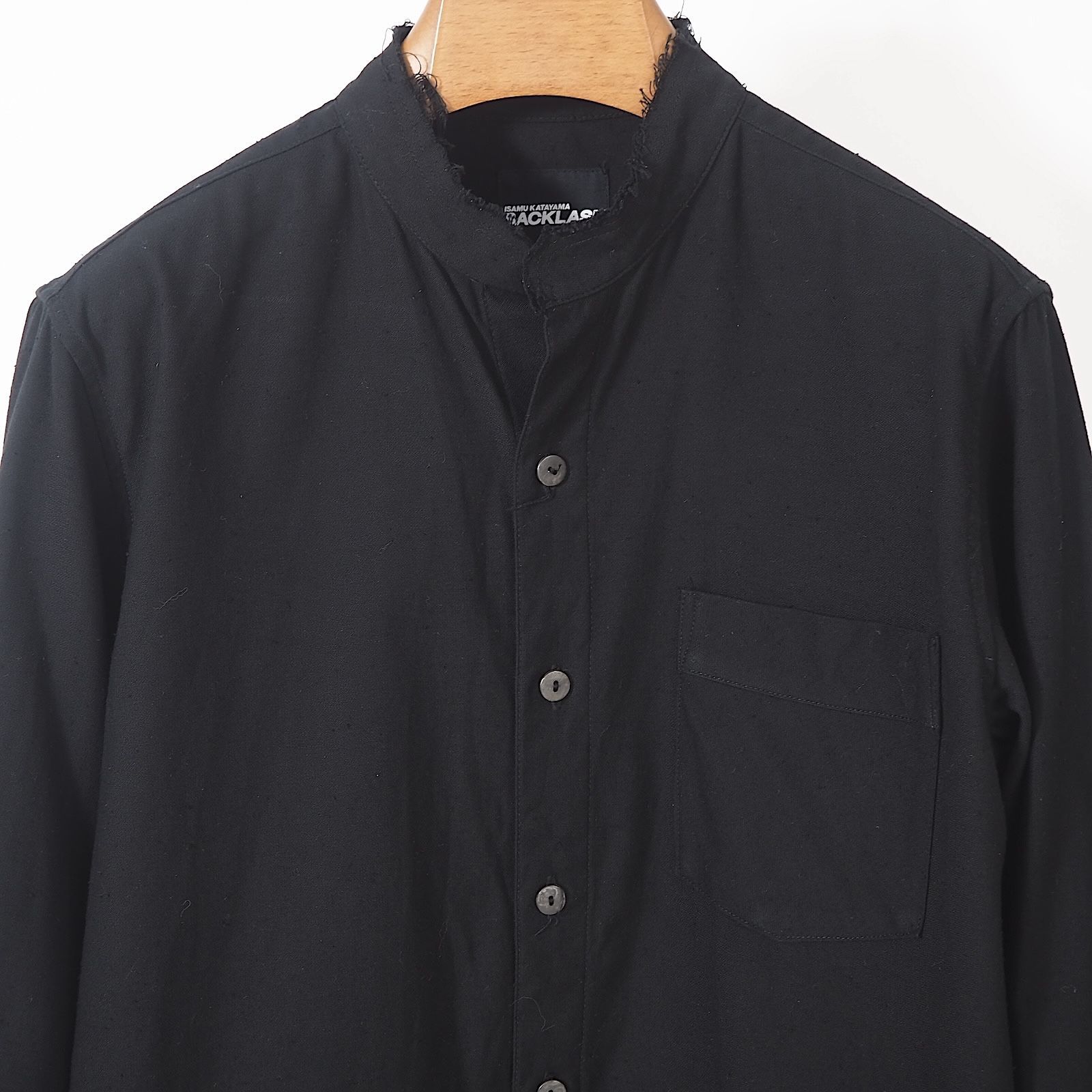 美品 イサムカタヤマバックラッシュ シワ加工 ストレッチ シャツ GRAY 美品 イサムカタヤマバックラッシュ シワ加工 ストレッチ シャツ
