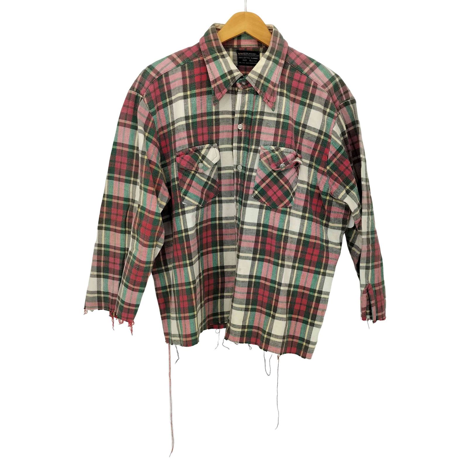 ユーズドフルギ USED古着 {{MACHINE Wash WARM}}70S プリントネルシャツ L/S メンズ  17 1/2