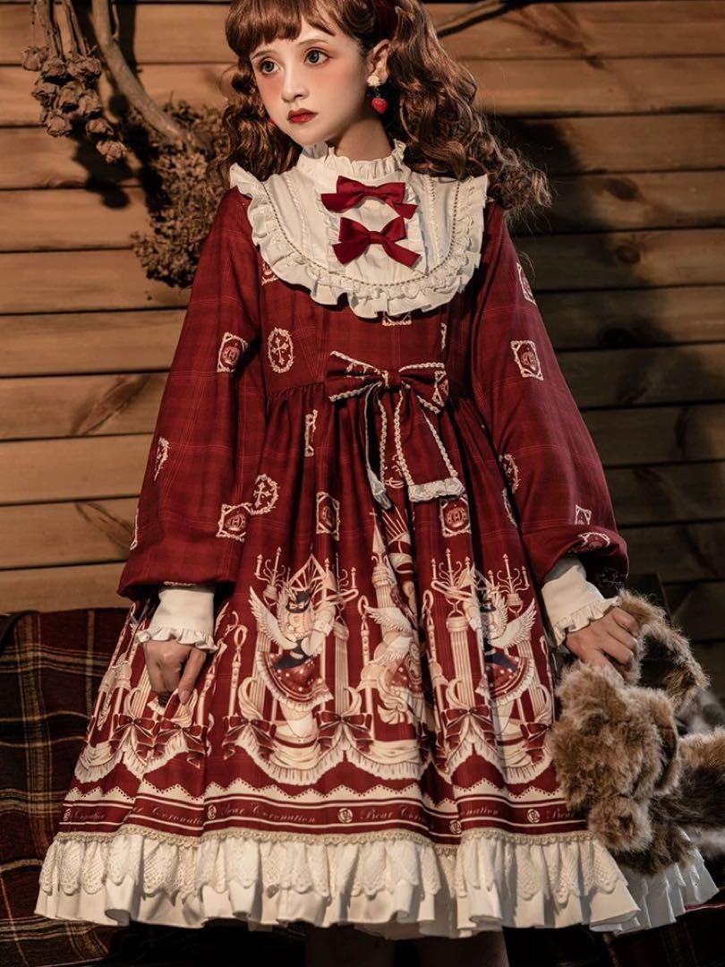 ♥ ロリータワンピース ひざ丈お出かけ普段着に最適