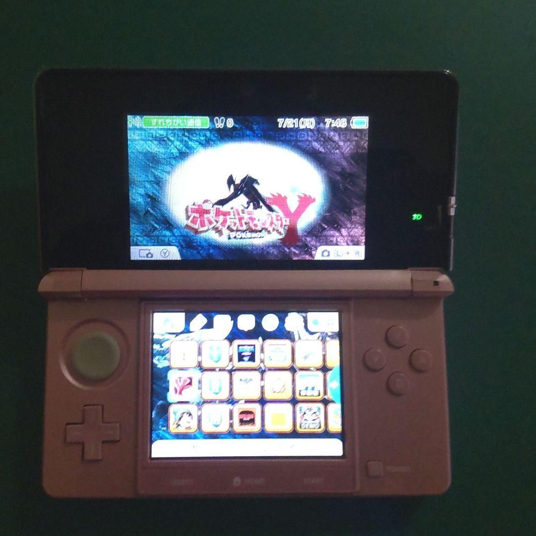F87【中古・美品3DS】ニンテンドー3DS ミステイピンク外箱 付属