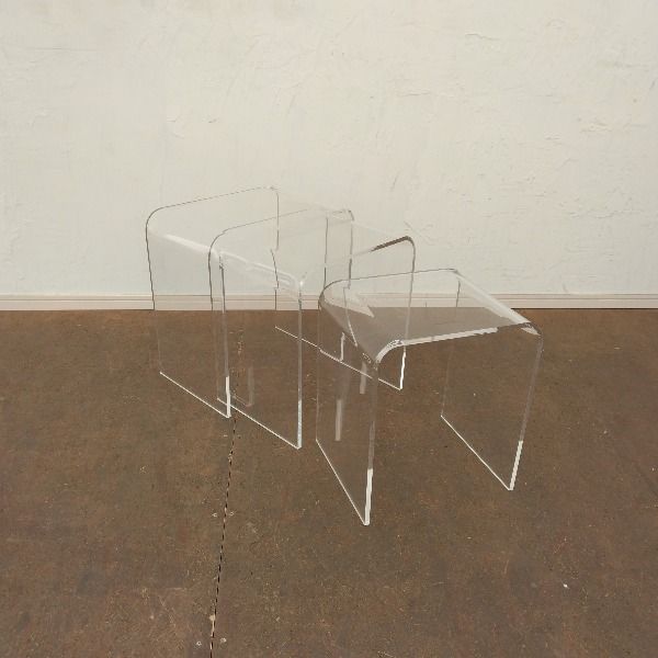 アクリルネストテーブル 3台セット アクリル ネストテーブル 3台セット