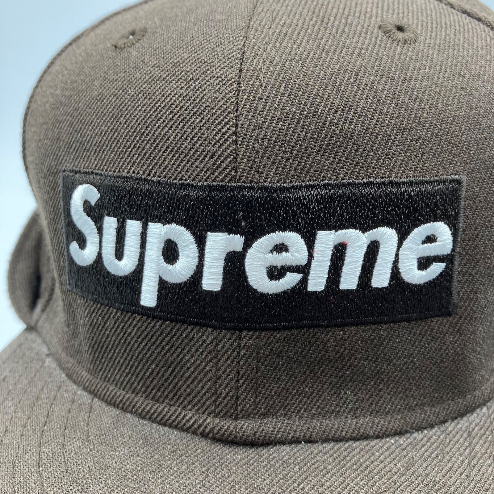 supreme box logo cap ボックスロゴ 茶色 world famous レア メンズ ニューエラ ブラウン キャップ 帽子  SG64-14