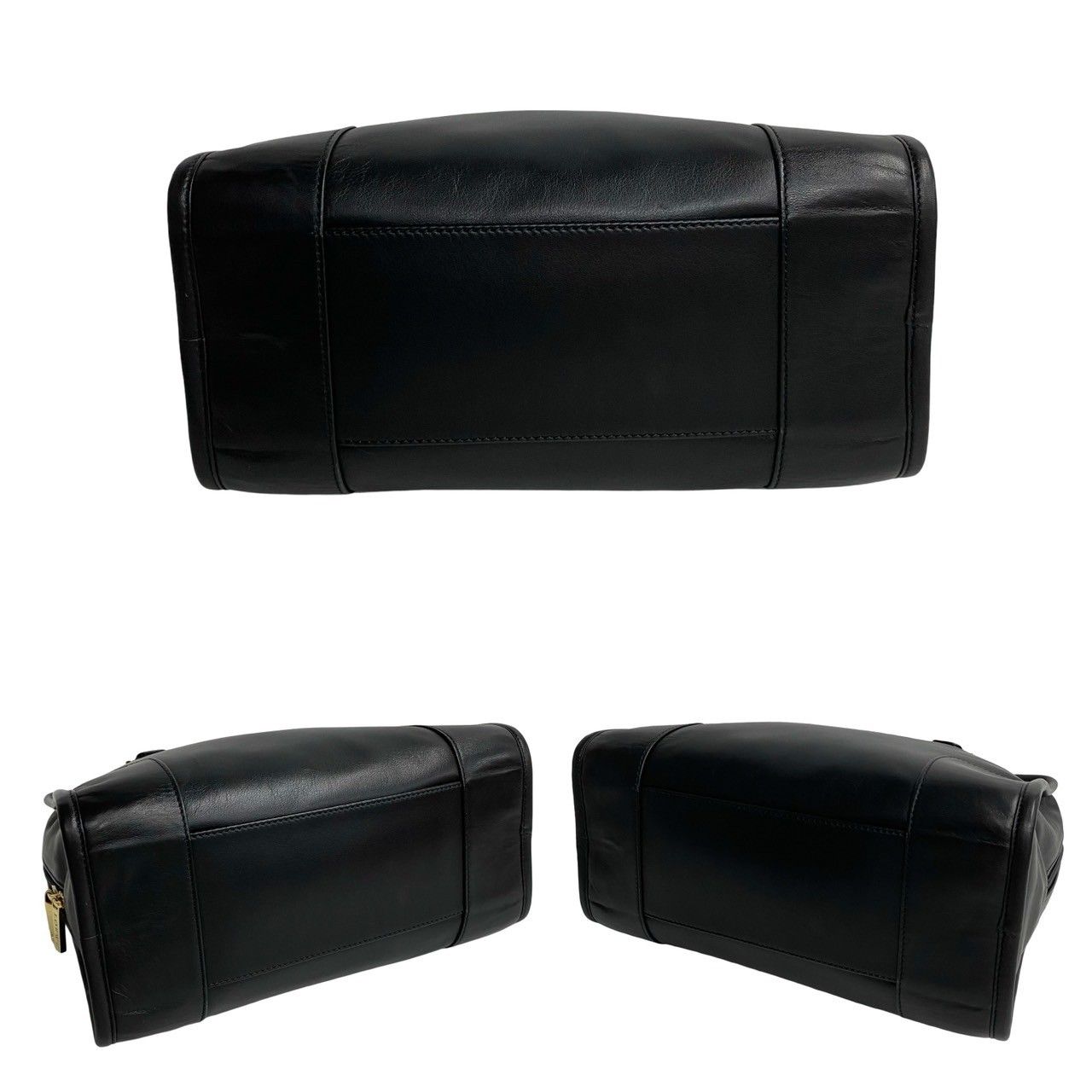 【美品】ロエベ ボストンバッグ ヴィンテージ アマソナ アナグラム 黒 レザー LOEWE 極 美品 ロエベ ヴィンテージ アマソナ アナグラム ロゴ