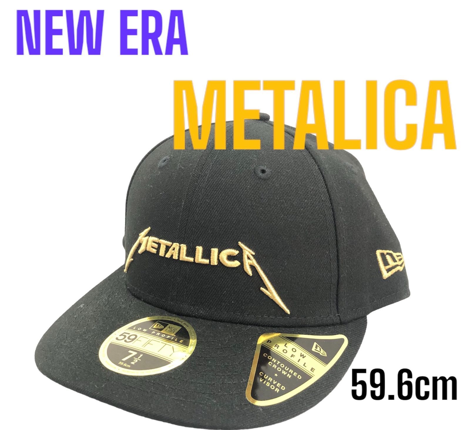 NEW ERA×METALLICA コラボ キャップ 7 1/2 メタリカ ブラック ゴールド