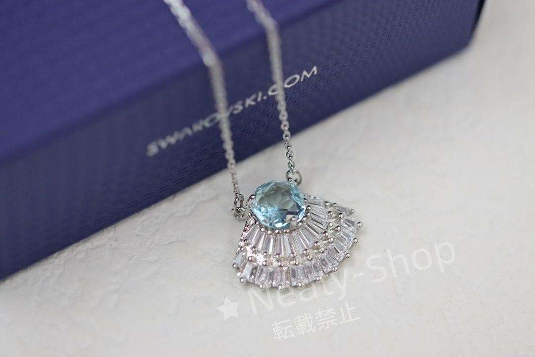 💗新品💗Swarovski  ファッショブルードリルクリスタル貝殻鎖骨ネックレス