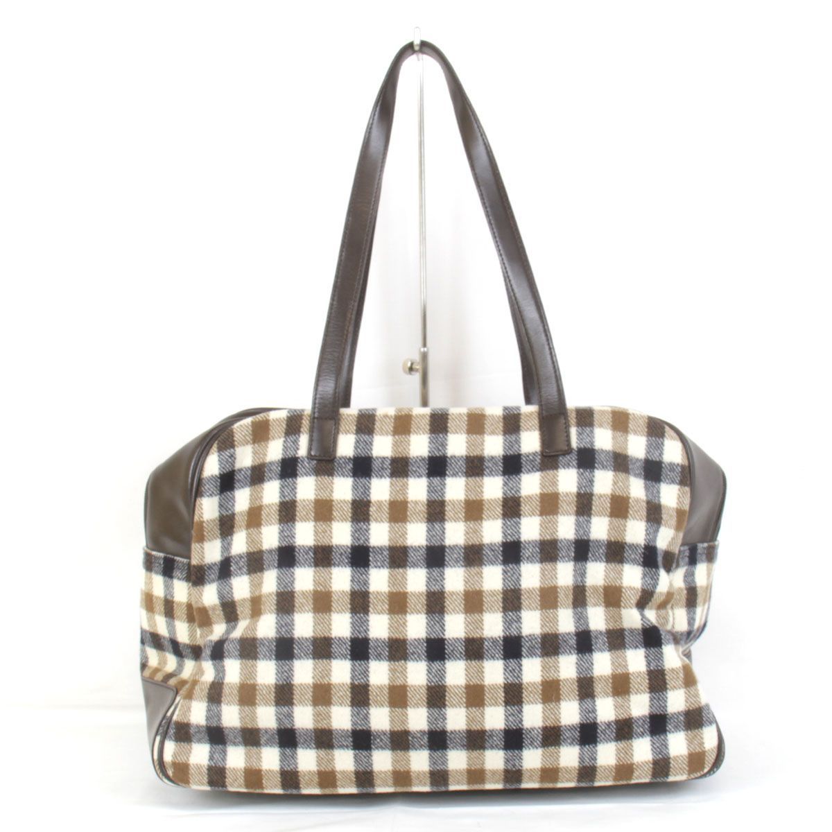 USED』 Aquascutum アクアスキュータム トートバッグ ブラウン メルカリShops