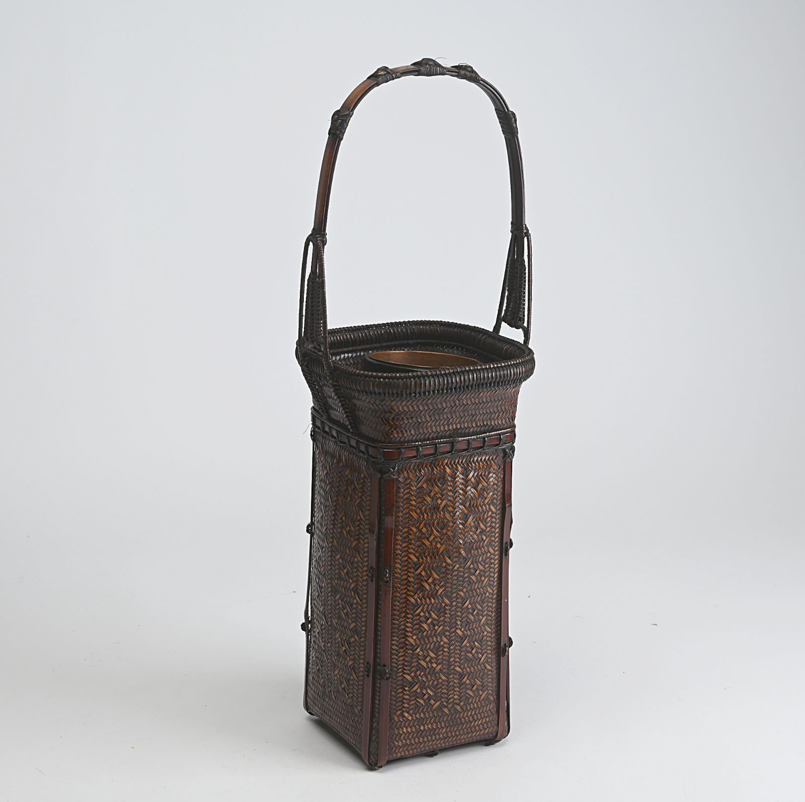 網代花籠 竹籠 花籠 花入れ かご 花器 竹細工 華道 茶道具 和風 レトロ