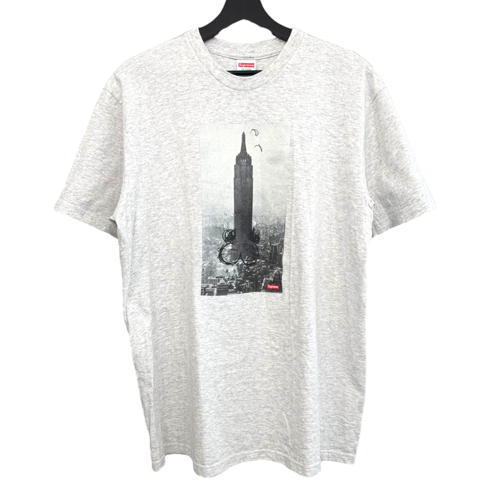 トップス Supreme the empire state building tee Supreme Mike Kelley The Empire State Building Tee Ash Grey