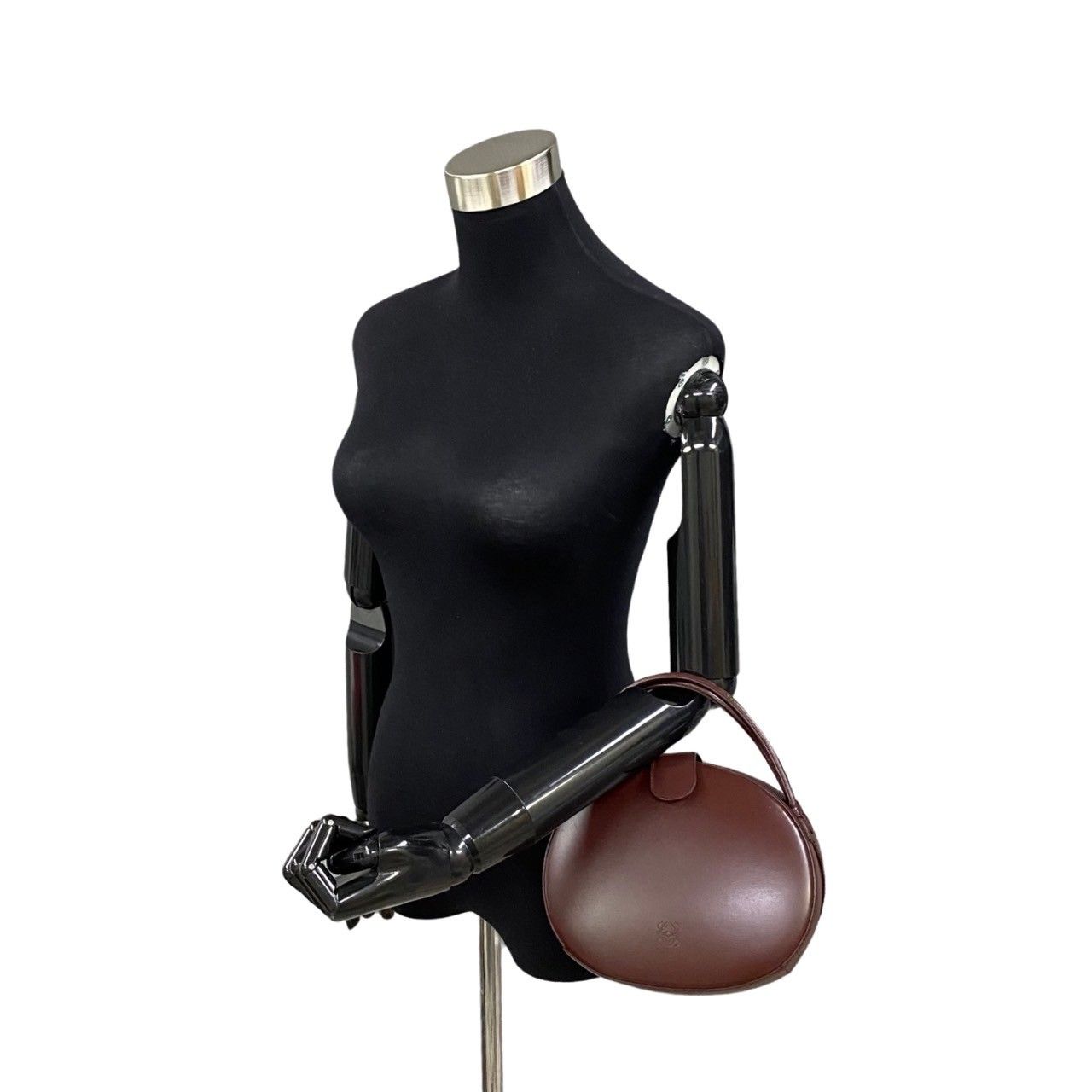 LOEWE ロエベ ハンドバッグ レザー ブラック シルバー金具