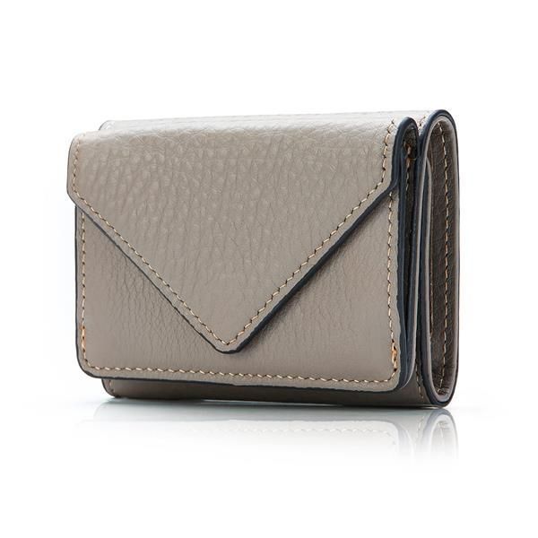 アプリコット [LUCKYSGY] ミニ財布 三つ折り財布 牛革 小さい財布 小銭入れ 財布 レディース メンズ ミニ コンパクト ミニウォレット ボタン型 レザー カード入れ 小型 6色あり (アプリコット)